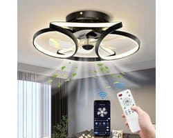 Plafondventilator met Verlichting – Dimbaar – App & Afstandsbediening – 6 Snelheden – Ø50 cm