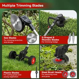Elektrische Grasmaaier - Snoermaaier Tuinmaaier - Gazon Onderhoud - Lichtgewicht Compact - 145 cm Snijbreedte - Groen — thumbnail 5