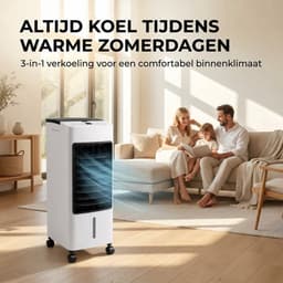 3-in-1 Luchtkoeler – Koelen, Bevochtigen en Lucht Zuiveren in Één Apparaat - Aircooler — thumbnail 2