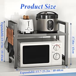 Omgoods - Verstelbare Magnetron Rek met 6 Haken — thumbnail 3