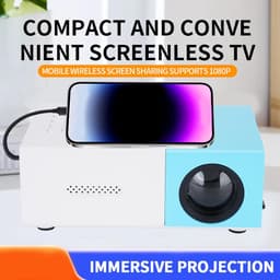 SnelShoppen - Kleine Projector 1080p Full HD Draagbare LED Projector met Ingebouwde Luidspreker en Koelventilator, Trapeziumcorrectie voor Thuisbiosco — thumbnail 5