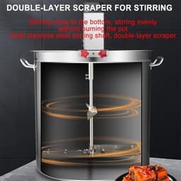 Keukenmixer - Roerbakmachine - Sausen Maken - Met Verwarmfunctie - 25 Liter - Zilver — thumbnail 3