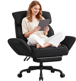 Dowinx Gamingstoel Zwart – Ergonomische Bureaustoel met Massage, Pocketvering en Verstelbare Functies – PU Leer – Grote Game Stoel — thumbnail 1