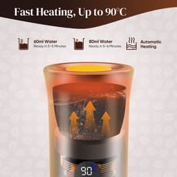 Mura Koffiezetapparaat - Espressomachine - Koffiezetter - Espresso Maker - Koffiemachine - Koud/Warm - 2 Standen - Grijs — thumbnail 5