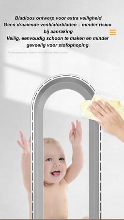 Casalora Ventilator Staand - Bladloze Ventilator 58 cm - Luchtcirculator met Afstandsbediening, 8 Snelheden, 90° Oscillatie, Timer en Luchtzuivering – Veilig en Comfortabel voor Woonkamer, Slaapkamer en Kantoor - Roze — thumbnail 4