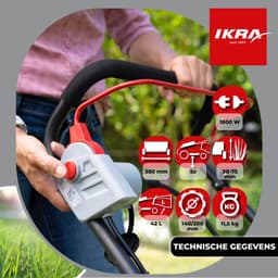 IKRA elektrische grasmaaier IERM 1638-1, 1.600 W, maaibreedte 38 cm, inclusief reservemes — thumbnail 2