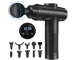 Massagengun - Massage Gun - Massage Pistool - Zwart - 10cm x 10cm x 10cm