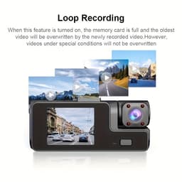 Dual Dashcam 1080P Voor- en 720P Achtercamera – Full HD Auto Camera – Loop Recording – G-Sensor – Nachtzicht – Parkeermodus — thumbnail 5