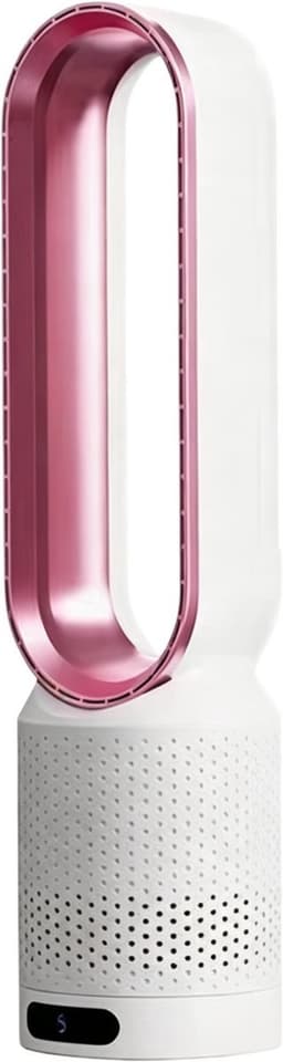 Casalora Ventilator Staand - Bladloze Ventilator 58 cm - Luchtcirculator met Afstandsbediening, 8 Snelheden, 90° Oscillatie, Timer en Luchtzuivering – Veilig en Comfortabel voor Woonkamer, Slaapkamer en Kantoor - Roze — thumbnail 1