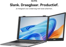 Blackview SCM5 Portable Monitor - 14 inch Full HD IPS Dubbel Scherm - Laptop Scherm Uitbreider - Inclusief Kabels - Grijs — thumbnail 3