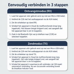 Bluetooth Receiver - Bluetooth Ontvanger - 3.5MM AUX - Handsfree Bellen - Bluetooth Audio Receiver - BT 5.0 - Zwart — thumbnail 4
