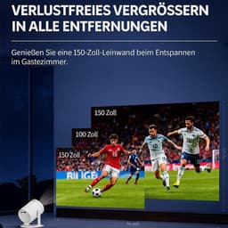 SnelShoppen - HY300 PRO Mini-Beamer 4K 1080P Ondersteuning - Draadloze Projector met Android 11, WiFi 6, Bluetooth 5.0, Airplay & Miracast - Draagbare — thumbnail 5