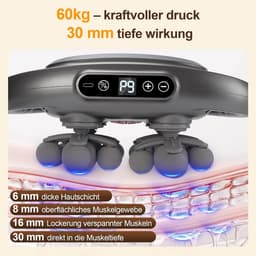 SnelShoppen - Massage Gun met 22 Koppen - Oplaadbare Spiermassage Gun - 9 Modi & 9 Niveaus - Perfect voor Thuis, Sport en Ontspanning — thumbnail 2