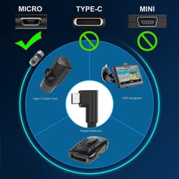 SnelShoppen - Dash Cam OBD Hardwire Kit voor 12-24V naar 5V/3A met Laag Voltage Bescherming, 24-Uur Parkeer Monitoring, ACC Modus voor Dashcam en GPS — thumbnail 5