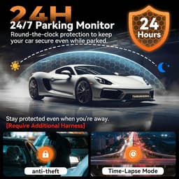 SnelShoppen - 4K Dual Dash Cam Voor Auto's Voor- en Achteruit, 3.16" Scherm, GPS & WiFi, 150° Hoek, Nachtzicht, G-Sensor, Parkeerbewaking, Loopopname, — thumbnail 4