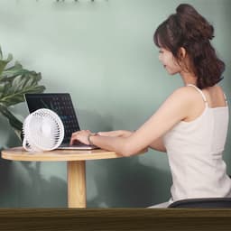 Campingventilator met verlichting, oplaadbare USB-bureauventilator, draagbare kleine ventilator voor in de tent — thumbnail 2