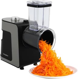 Elektrische Groentesnijder - Automatische Keukenmachine - Snel Groenten Snijden - 10 Verschillende Messen - 1000 Watt Motor - Zwart — thumbnail 1