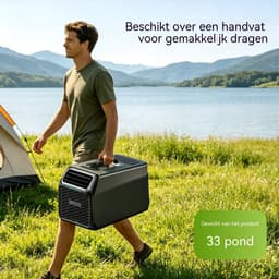 Mobiele Airco - Airconditioner Met Afvoerslang - Koelen En Ontvochtigen - Timer 0,5-24 Uur - 7000 BTU – Kamer En Kantoor – 54,3x31,5x36,3cm – Zwart — thumbnail 5