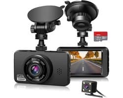 SP® Dashcam - Dashcam voor Auto - Dashcam voor En Achter - Zwart - ‎ 4cm x 9cm x 5cm