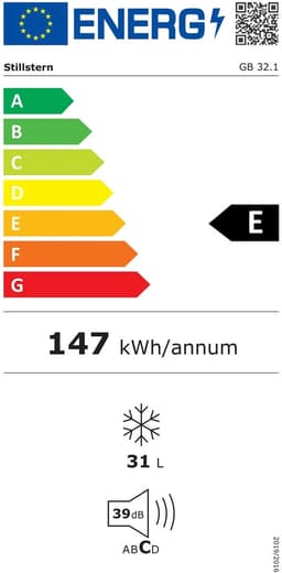 Stillstern Mini-diepvriezer, klein en stil, 31 l, mini-diepvrieskist -18 °C met ijsblokjesbakje en slot, deurscharnier rechts/links, 4-sterren diepvriezer, klein, diepvriezers voor op de camping/op kantoor, wit [energieklasse E] — thumbnail 2