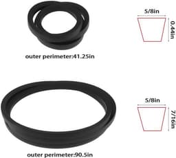 2 Stuks Grasmaaier Riem 754-0467 754-04208 - Compatibel met Cub Cadet — thumbnail 5