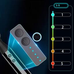 Fasciapistool - Massagegun - Ergonomische - 120° Gebogen Handgreep - 5 Snelheden - 4 Vervangen Koppen - Stille Motor - 1500mAh - Sport en Ontspanning - Voor Thuis en Kantoor — thumbnail 3