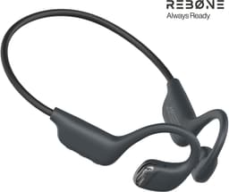 REBØNE® BEAM - Bone Conduction Headphone - Sport Oortjes Draadloos - 20 Uur Batterij - Air conduction - Open Ear Koptelefoon - Hardloop Hoofdtelefoon - Draadloze Bluetooth Koptelefoon - Sportoordopjes - IPX5 Waterdicht / Zwart — thumbnail 1