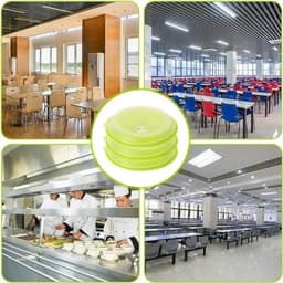 3-delige Magnetron Servies met Deksel: Magnetron Schaal met Deksel met 3 Compartimenten Opbergdoos Opslag Servies voor Verwarmen Magnetron Servies met Ventilatie — thumbnail 2