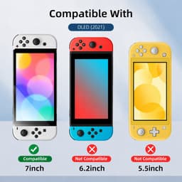Screenprotector geschikt voor Nintendo Switch OLED met montage frame - Set van 3 stuks - Sounix - Screenprotector Tempered Glass - Gehard Glas — thumbnail 4