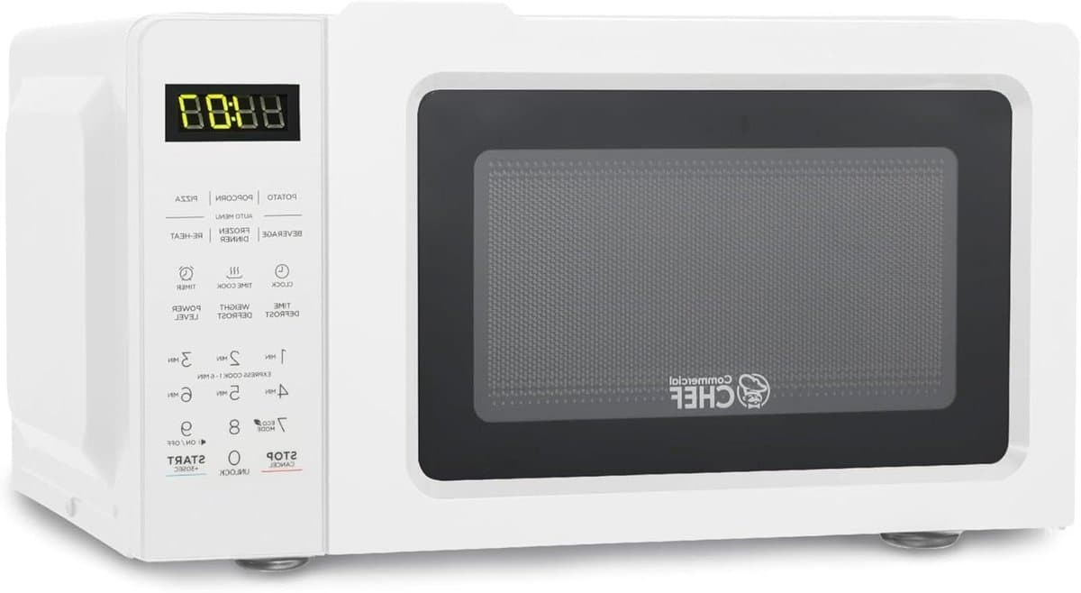 Magnetron met Kookplaat - Compacte Oven - Snel Eten Bereiden - Digitale Timer - 0.7 CU - Wit — afbeelding 1