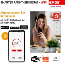 Slimme kamerthermostaat met WiFi en app voor verwarmings- en koelsystemen — thumbnail 5