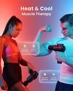 SnelShoppen - Massagepistool met Warmte en Kou, Draagbaar Percussie Massageapparaat voor Diep Weefselmassage, Elektrisch Handmassagepistool voor Thuis — thumbnail 5