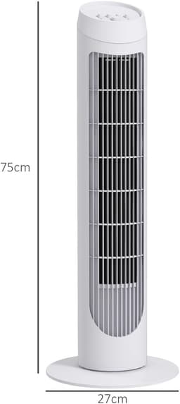 Rolu Torenventilator – Ventilator Staand – Bladloze Ventilator – 80 CM – 3 Snelheden – 70° Oscillatie – Energiezuinig – Weinig Geluid — thumbnail 2