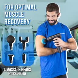 Massage Gun - Spierherstel Apparaat - Spierontspanning - Geluidsarme Motor - 17 x 6.9 x 22 cm - Zwart — thumbnail 3