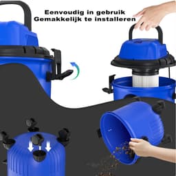 Multifunctionele Nat & Droog Stofzuiger 3-in-1 - Industriële Nat- en Droogstofzuiger Met Blaasfunctie, 360° Wielen en Lange Kabel - Krachtige Zuigkracht voor Binnen en Buiten Reiniging — thumbnail 2