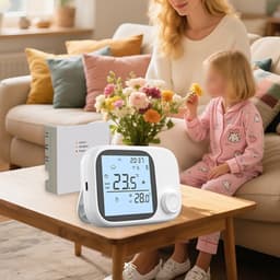 Slimme Thermostaat - Wandmontage Bediening - Energie Besparen - App Bediening - 8.6 x 11.8 cm - Wit — thumbnail 5
