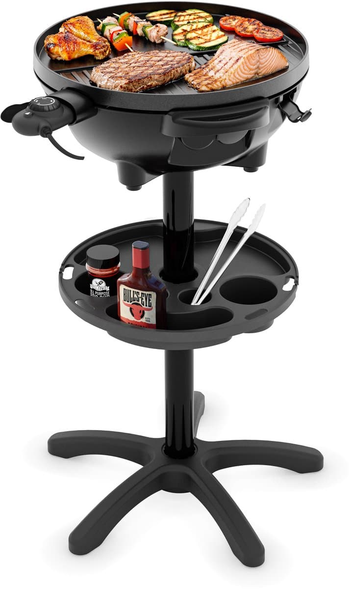 Tristar Elektrische BBQ met Stand - 2200W - Ø41 cm - Deksel met Thermometer - Keramische Coating - 250°C - BQ-2885 — afbeelding 1