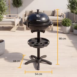 Tristar Elektrische BBQ met Stand - 2200W - Ø41 cm - Deksel met Thermometer - Keramische Coating - 250°C - BQ-2885 — thumbnail 2