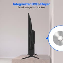 MEDION 100.3 cm 40" Full HD TV geïntegreerde DVD speler Triple Tuner DVB-T2 HD DVB-C DVB-S2 2x HDMI USB sleeptimer mediaspeler VESA CI+, MD840003 — thumbnail 4
