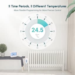 Radiator Thermostaat - Slimme Verwarmer - Energie Besparen - App Bediening - 11 Periodes - Wit — thumbnail 4