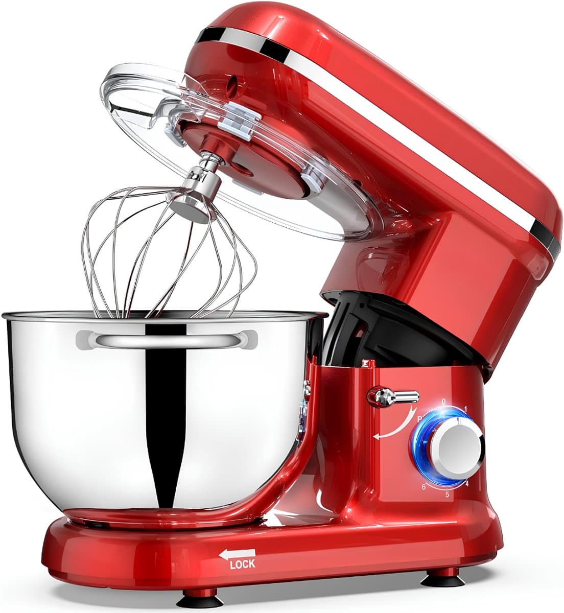 KAD® Deegmachine - Elektrische Deegmixer - Keukenmixer - Rood - 42cm x 27cm x 36cm — afbeelding 1