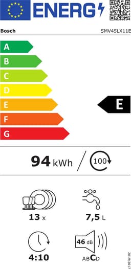 Bosch SMV 45LX11E - Volledig integreerbare vaatwasser — thumbnail 2