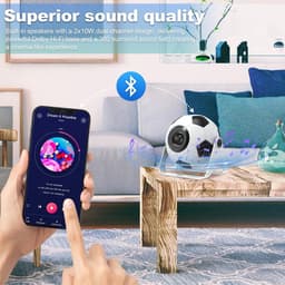2026 Mini-projector voor voetbal, ondersteunt 4K/1080p & 220 ANSI-lumen, draagbare projector, automatische verticale keystone-correctie, 270° draaibaar, met dual-band Wi-Fi 6 en Bluetooth 5.4 — thumbnail 3