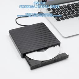 Externe Optische Drive - Schijflezer CD DVD - Data Back-up Maken - Dubbele USB C en 3.0 - 12 cm — thumbnail 3