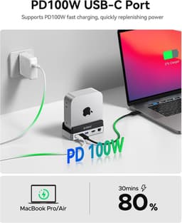 Mini Dock met SSD - USB Hub Docking Station - Mac Mini Uitbreiden - Geïntegreerde 1TB SSD - 4K@60Hz HDMI — thumbnail 3