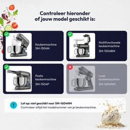 Mixhaak - Geschikt voor Fentic SM1504N Foodprocessor - 6.2L - Stabiel materiaal - Ideaal voor romige bereidingen - ShopVlot — thumbnail 2