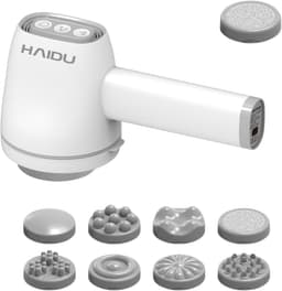 Handheld massager voor spierpijn - diepte- en rotatiemassage - 8 opzetstukken, 6 snelheden - herstel na training - ShopVlot — thumbnail 1