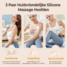 zurabini - Massage Gun – Mini Spiermassage Apparaat met Borstelloze Motor – Draagbare Percussie Massageapparaat met 4 Massagekoppen en 3 Snelheden – Diepe Weefselmassage voor Nek, Rug, Benen en Sportherstel — thumbnail 4