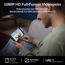 SNJY® MP3 Speler Bluetooth - MP4 Speler - Muziek Speler - Touchscreen - 16GB - Zwart — thumbnail 3