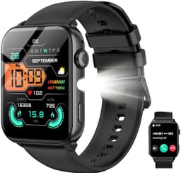 Blackview Smartwatch voor dames en heren - R30MAX Activity Tracker- LED Zaklamp -1,91-inch HD-fitnesstracker met Bluetooth-belfunctie - 24/7 hartslag- en slaapmonitor - Watch Geschikt voor Android en iOS - Zwart — thumbnail 1